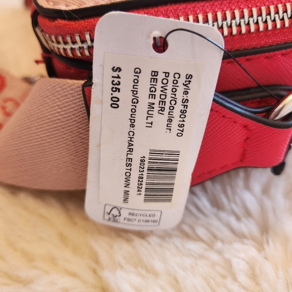 Guess Charlestown Mini Crossbody Bag Powder Pink New With Tags - Picture 9 of 9